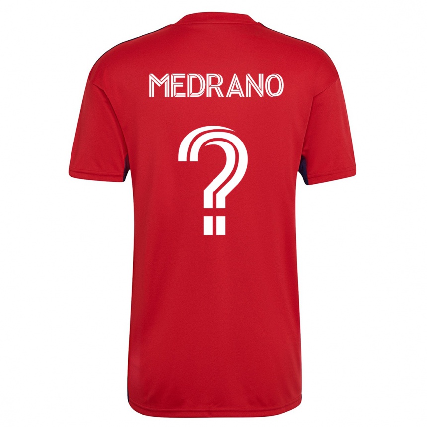 キッズフットボールガエル・メドラノ#0赤ホームシャツ2023/24ジャージーユニフォーム