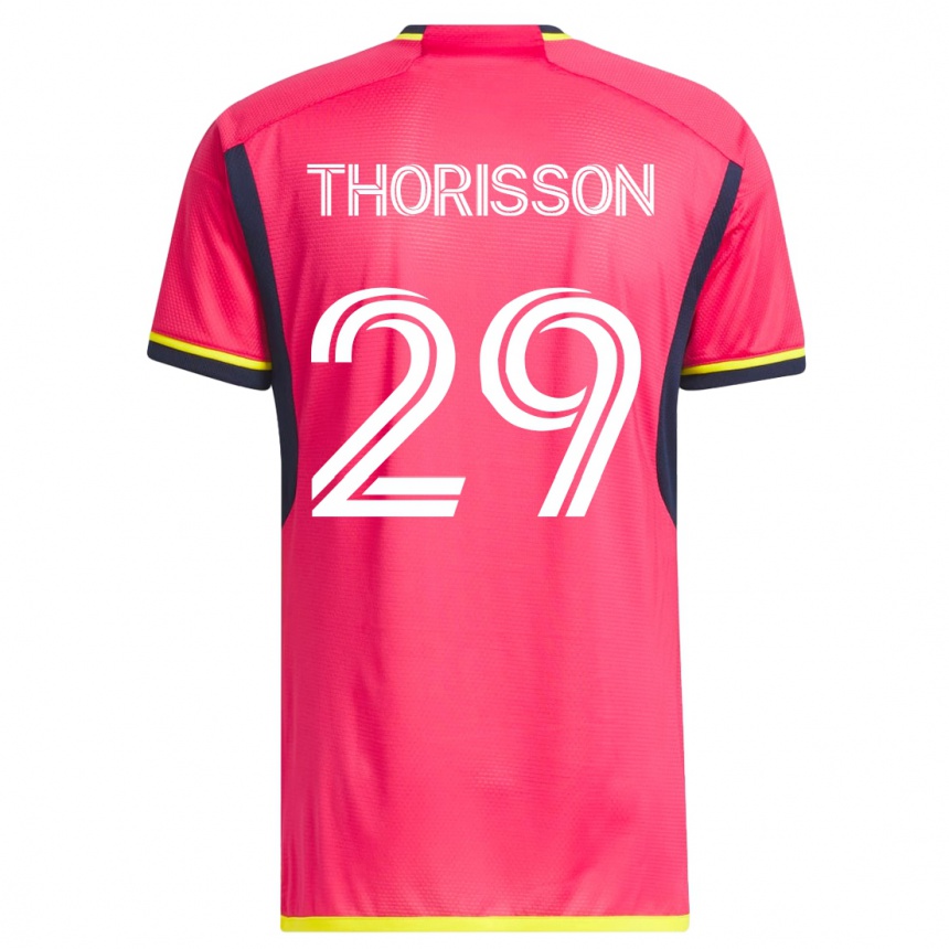 キッズフットボールノクヴィ・トリソン#29ピンクホームシャツ2023/24ジャージーユニフォーム