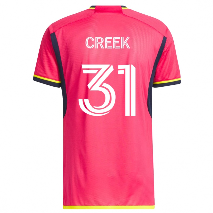 キッズフットボールマイケル・メルビン・クリーク#31ピンクホームシャツ2023/24ジャージーユニフォーム