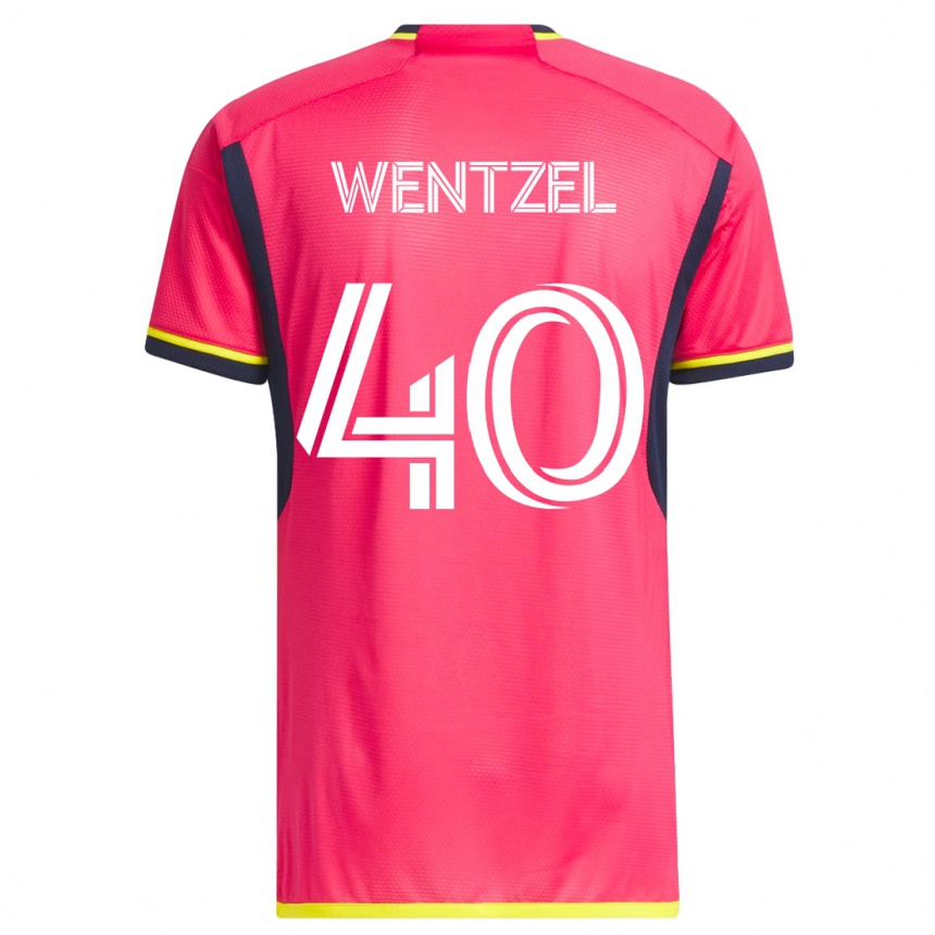 キッズフットボールマイケル・ウェンツェル#40ピンクホームシャツ2023/24ジャージーユニフォーム
