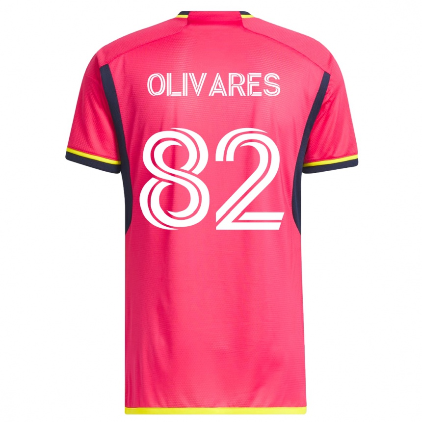 キッズフットボールクリスチャン・エドゥアルド・オリバレス・モリーナ#82ピンクホームシャツ2023/24ジャージーユニフォーム