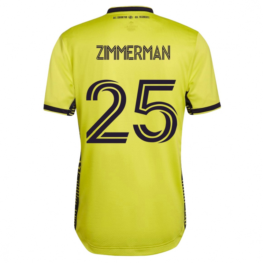 キッズフットボールウォーカー・ジマーマン#25イエローホームシャツ2023/24ジャージーユニフォーム