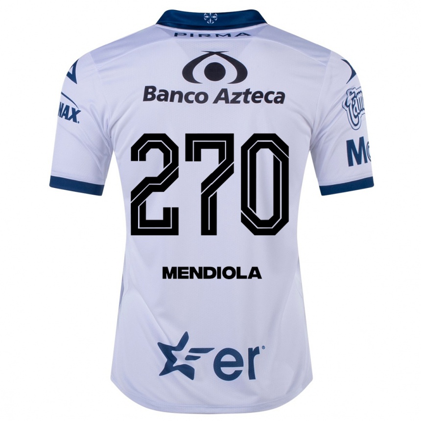 キッズフットボールカルロス・メンディオラ#270白ホームシャツ2023/24ジャージーユニフォーム
