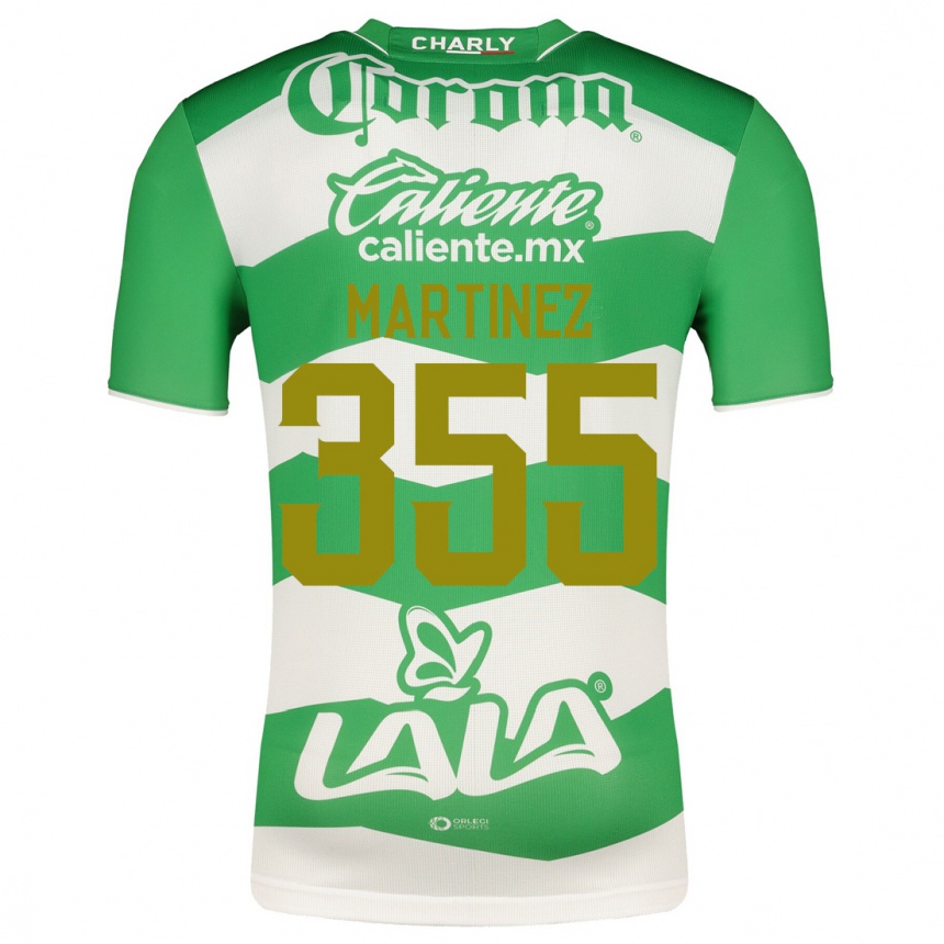 キッズフットボールレオナルド・マルティネス#355緑ホームシャツ2023/24ジャージーユニフォーム