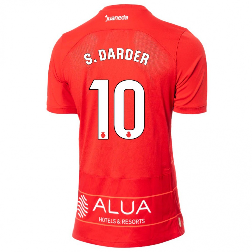 キッズフットボールセルジ・ダルデル#10赤ホームシャツ2023/24ジャージーユニフォーム