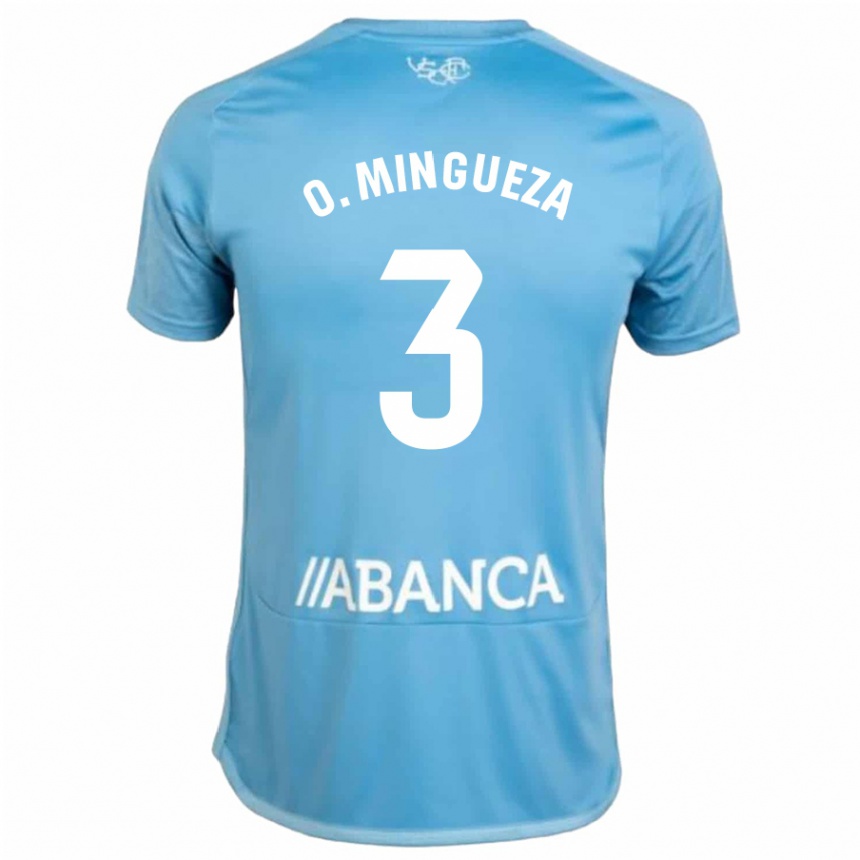 キッズフットボールオスカル・ミンゲサ#3青ホームシャツ2023/24ジャージーユニフォーム