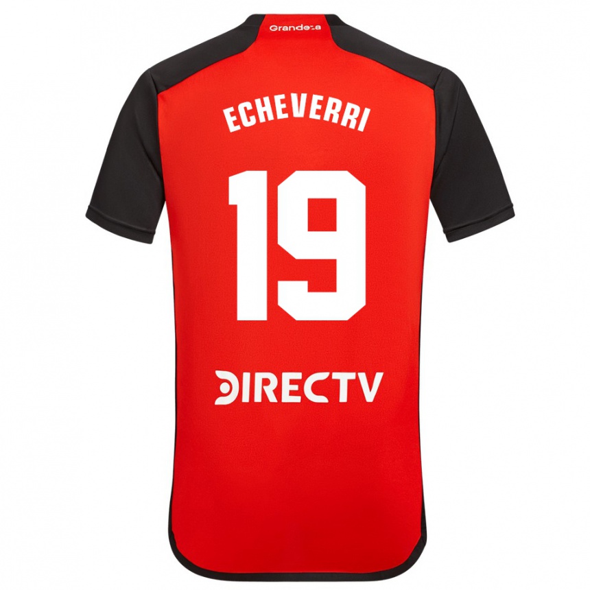 キッズフットボールクラウディオ・エチェベリ#19赤アウェイシャツ2023/24ジャージーユニフォーム
