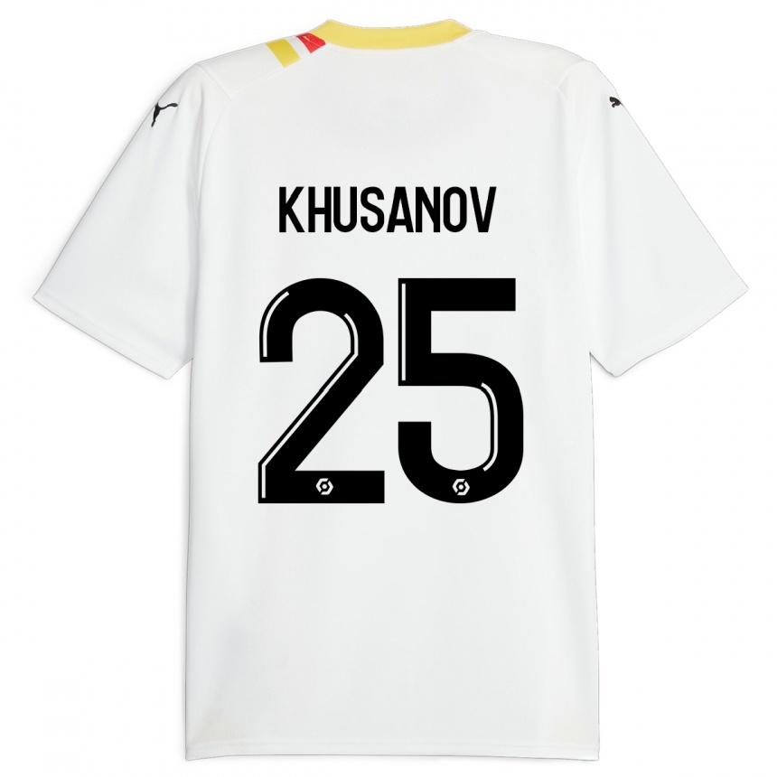 キッズフットボールアブドゥコディル・フサノフ#25黒アウェイシャツ2023/24ジャージーユニフォーム