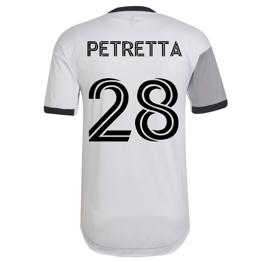 キッズフットボールラウル・ペトレッタ#28白アウェイシャツ2023/24ジャージーユニフォーム