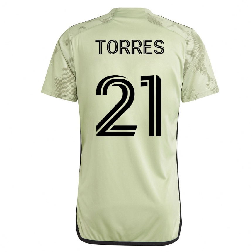 キッズフットボールクリスチャン・トレス#21緑アウェイシャツ2023/24ジャージーユニフォーム
