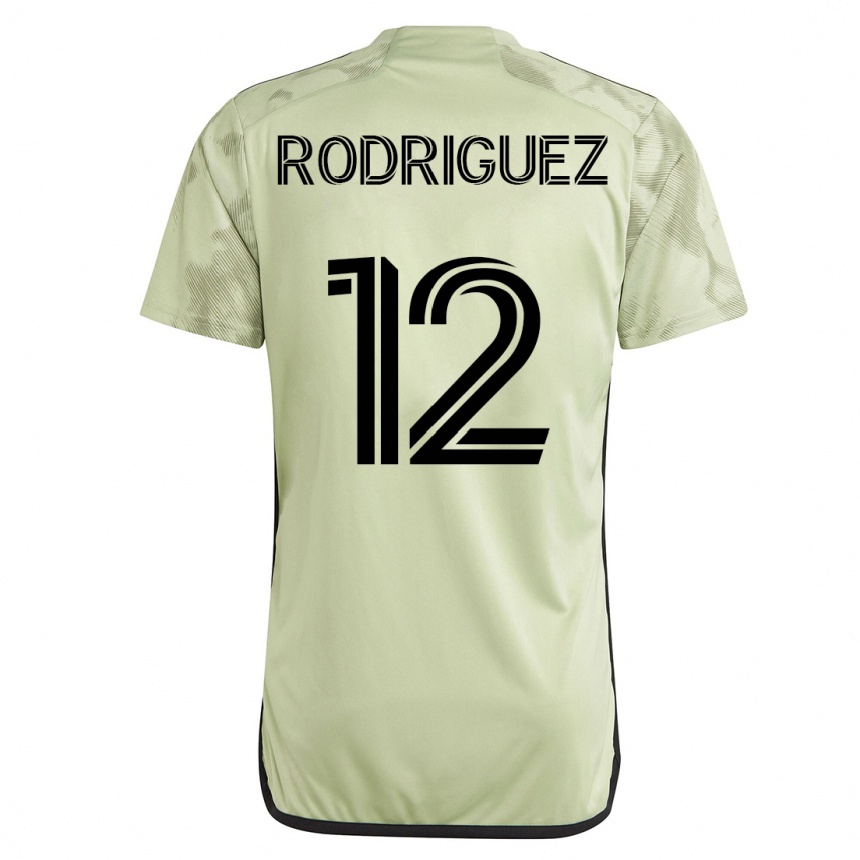 キッズフットボールジェレミー・ロドリゲス#12緑アウェイシャツ2023/24ジャージーユニフォーム