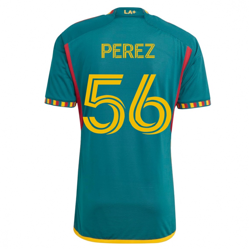 キッズフットボールジョナサン・ペレス#56緑アウェイシャツ2023/24ジャージーユニフォーム