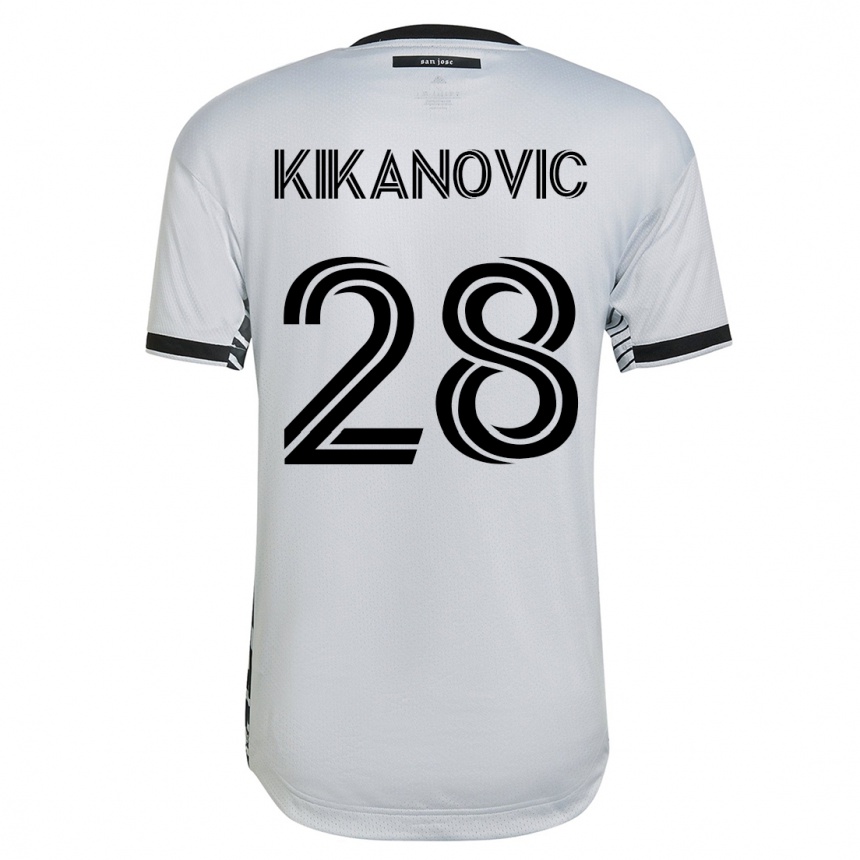 キッズフットボールベンジー・キカノヴィチ#28白アウェイシャツ2023/24ジャージーユニフォーム