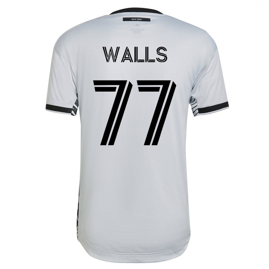 キッズフットボールケイシー・ウォールズ#77白アウェイシャツ2023/24ジャージーユニフォーム