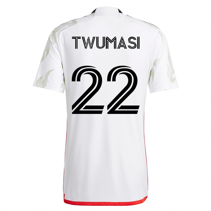 キッズフットボールエマ・トゥマシ#22白アウェイシャツ2023/24ジャージーユニフォーム