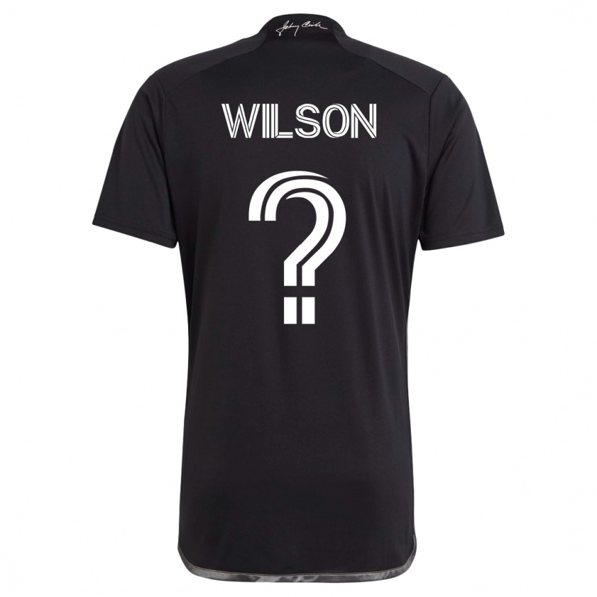 キッズフットボールドミニク・ウィルソン#0黒アウェイシャツ2023/24ジャージーユニフォーム