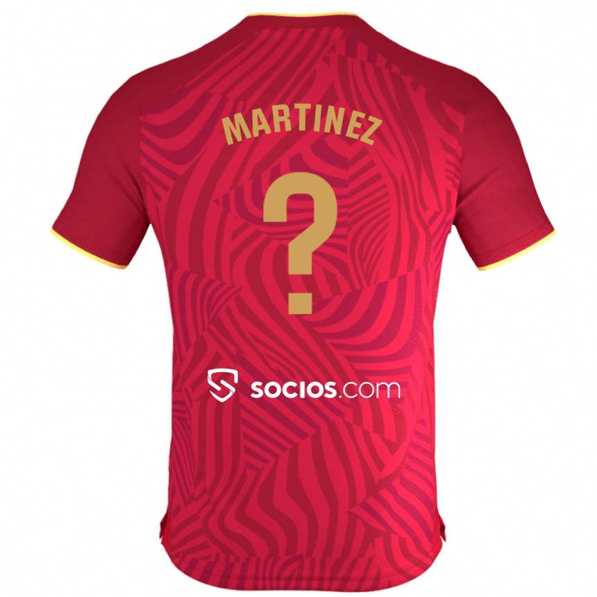 キッズフットボールマリオ・マルティネス#0赤アウェイシャツ2023/24ジャージーユニフォーム