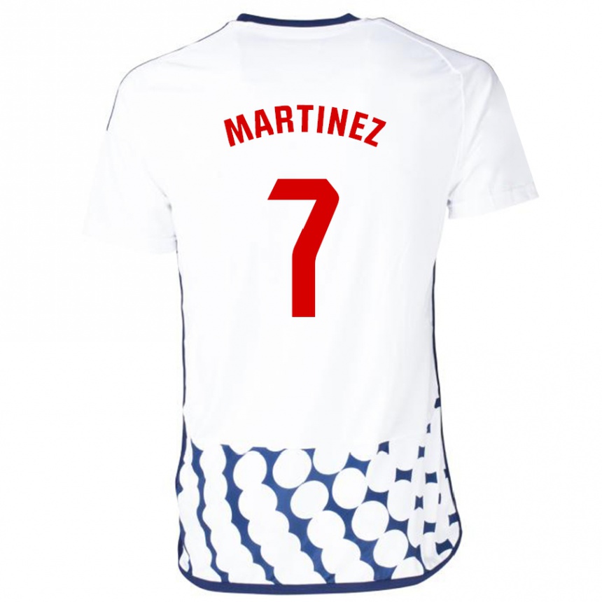 キッズフットボールガブリ・マルティネス#7白アウェイシャツ2023/24ジャージーユニフォーム