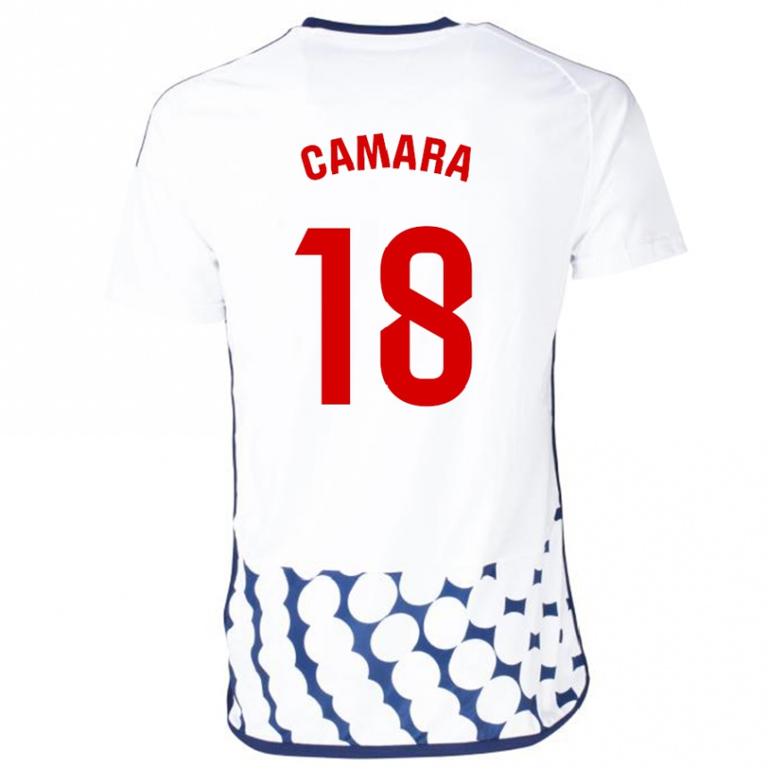 キッズフットボールアーロン・カマラ・ロペス#18白アウェイシャツ2023/24ジャージーユニフォーム