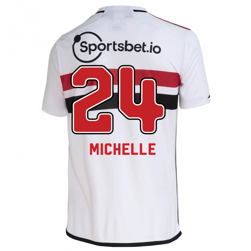 メンズフットボールミシェル・アドポ#24白ホームシャツ2023/24ジャージーユニフォーム