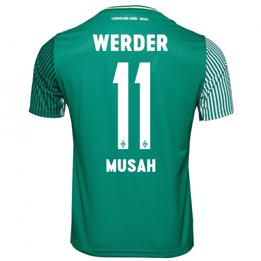 メンズフットボールサリム・ムサー#11緑ホームシャツ2023/24ジャージーユニフォーム