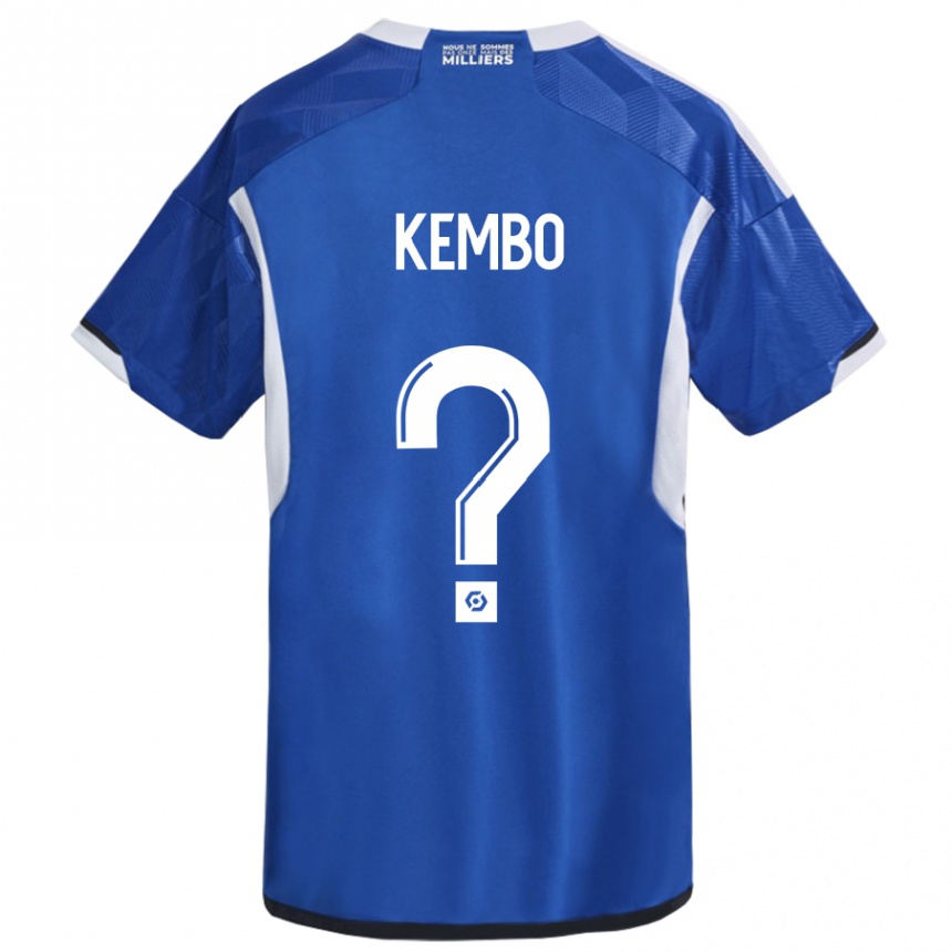 メンズフットボールドリス・ケンボ#0青ホームシャツ2023/24ジャージーユニフォーム
