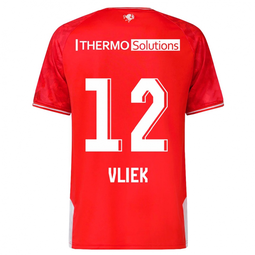 メンズフットボールレオニー・ヴリーク#12赤ホームシャツ2023/24ジャージーユニフォーム