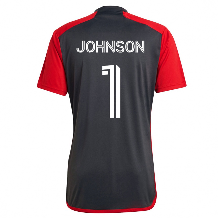 メンズフットボールショーン・ジョンソン#1グレーホームシャツ2023/24ジャージーユニフォーム