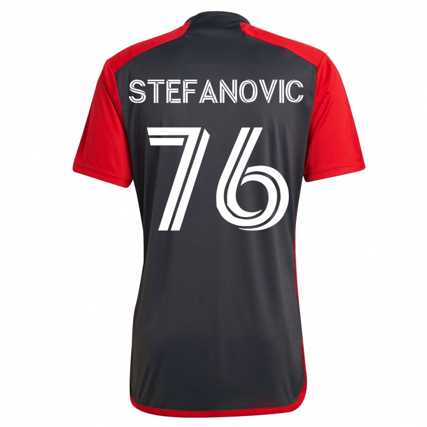 メンズフットボールラザル・ステファノヴィック#76グレーホームシャツ2023/24ジャージーユニフォーム