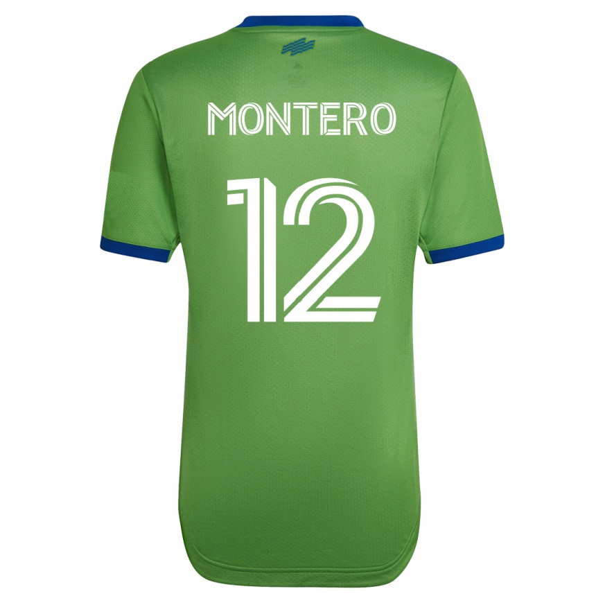 メンズフットボールフレディ・モンテーロ#12緑ホームシャツ2023/24ジャージーユニフォーム