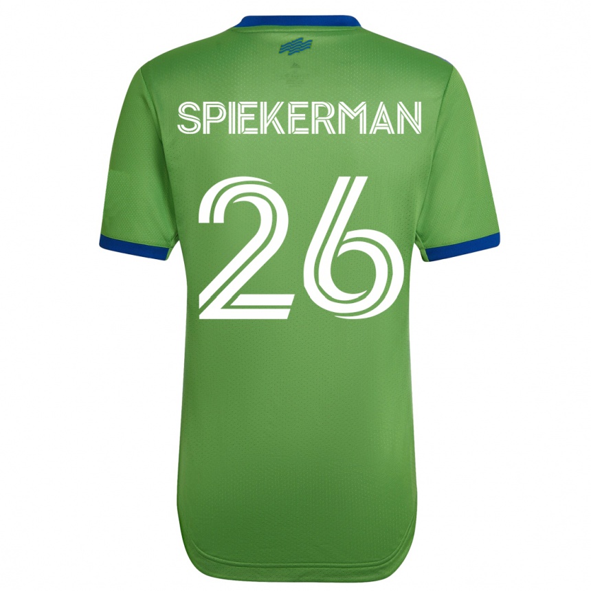 メンズフットボールステファニー・スピーカーマン#26緑ホームシャツ2023/24ジャージーユニフォーム