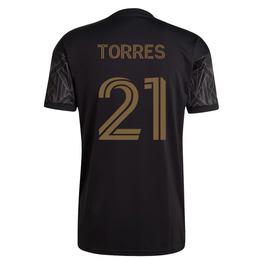 メンズフットボールクリスチャン・トレス#21黒ホームシャツ2023/24ジャージーユニフォーム