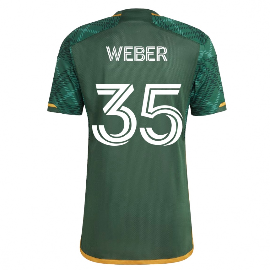 メンズフットボールトリスタン・ウェバー#35緑ホームシャツ2023/24ジャージーユニフォーム