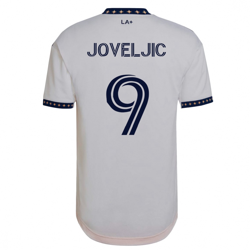 メンズフットボールデヤン・ヨヴェリッチ#9白ホームシャツ2023/24ジャージーユニフォーム