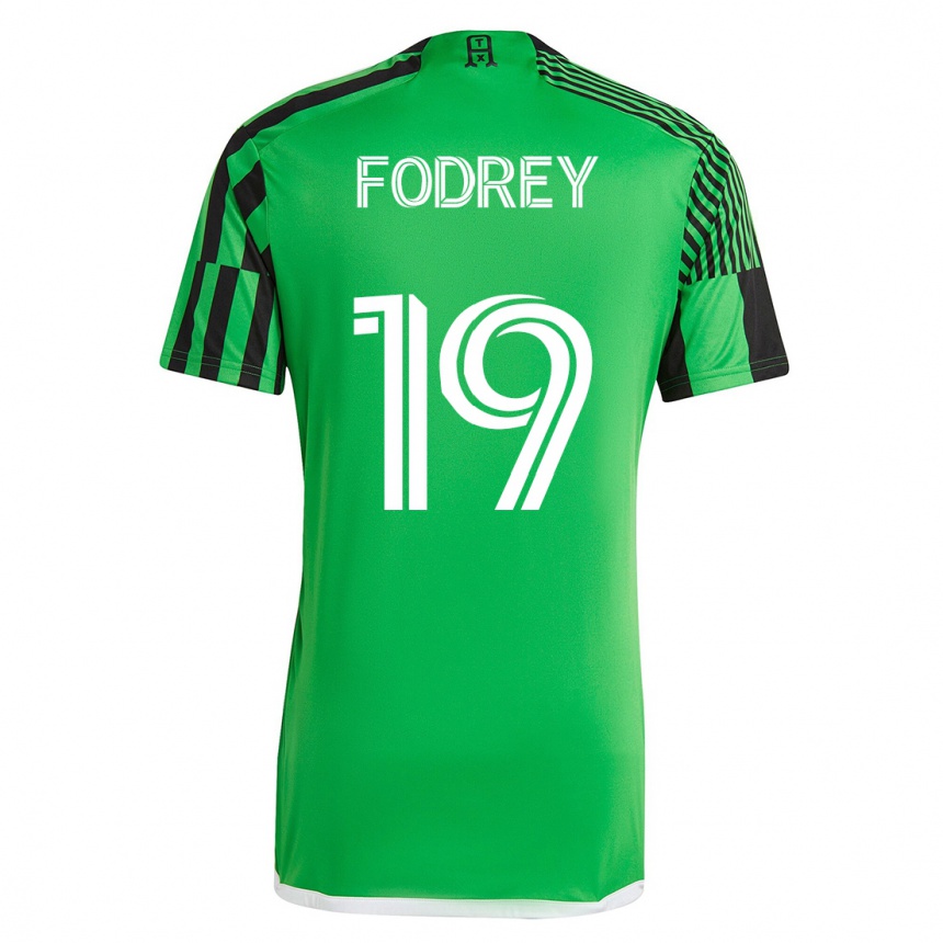 メンズフットボールC・J・フォドリー#19グリーンブラックホームシャツ2023/24ジャージーユニフォーム