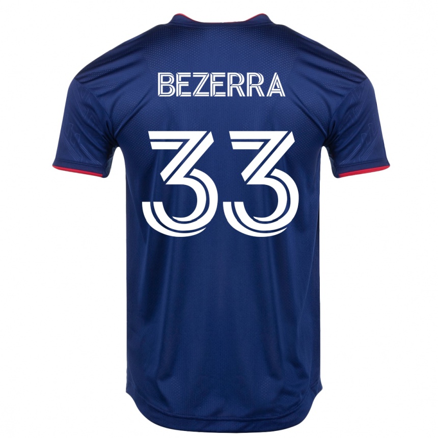 メンズフットボールビクター・ベゼラ#33ネイビーホームシャツ2023/24ジャージーユニフォーム