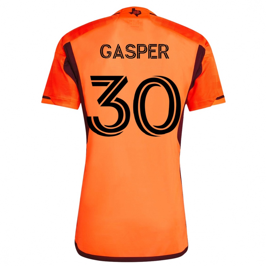 メンズフットボールチェイス・ガスパー#30オレンジホームシャツ2023/24ジャージーユニフォーム