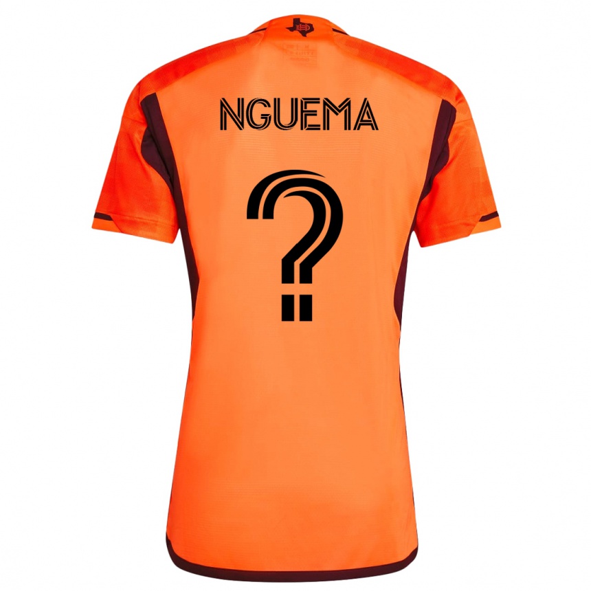 メンズフットボールデイビット・ンドング・ンゲマ#0オレンジホームシャツ2023/24ジャージーユニフォーム