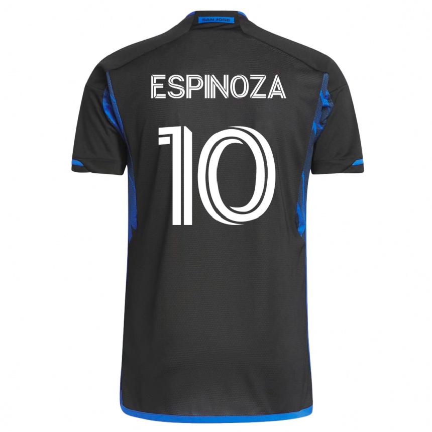 メンズフットボールクリスティアン・エスピノサ#10青黒ホームシャツ2023/24ジャージーユニフォーム