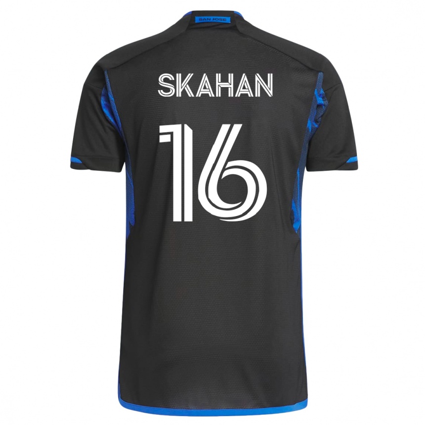 メンズフットボールジャック・スカハン#16青黒ホームシャツ2023/24ジャージーユニフォーム