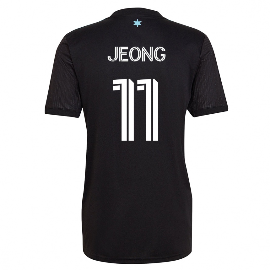 メンズフットボールジョン・サンビン#11黒ホームシャツ2023/24ジャージーユニフォーム
