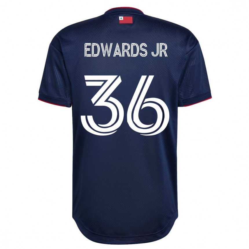 メンズフットボールアール・エドワーズ・ジュニア#36ネイビーホームシャツ2023/24ジャージーユニフォーム