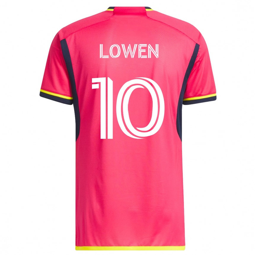 メンズフットボールエドゥアルト・レーヴェン#10ピンクホームシャツ2023/24ジャージーユニフォーム