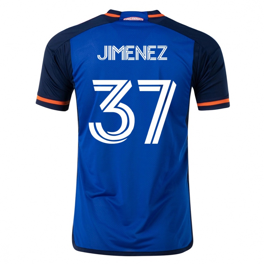 メンズフットボールスティーブン・ヒメネス#37青ホームシャツ2023/24ジャージーユニフォーム