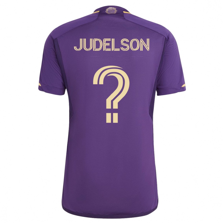 メンズフットボールディラン・ジュデルソン#0バイオレットホームシャツ2023/24ジャージーユニフォーム