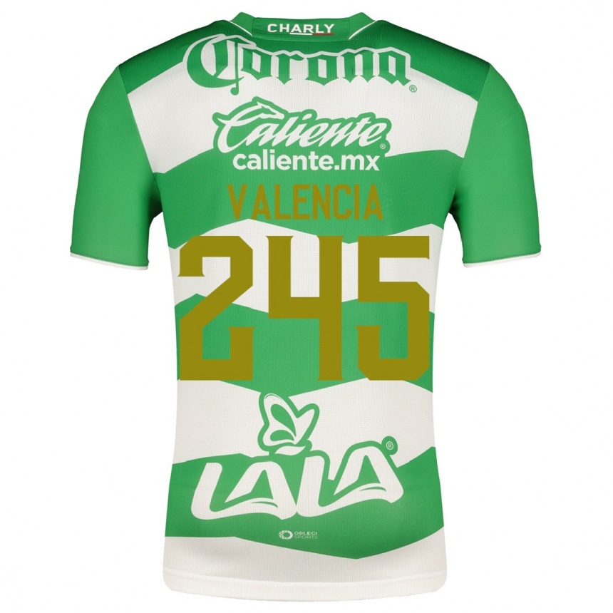 メンズフットボールアレックス・バレンシア#245緑ホームシャツ2023/24ジャージーユニフォーム