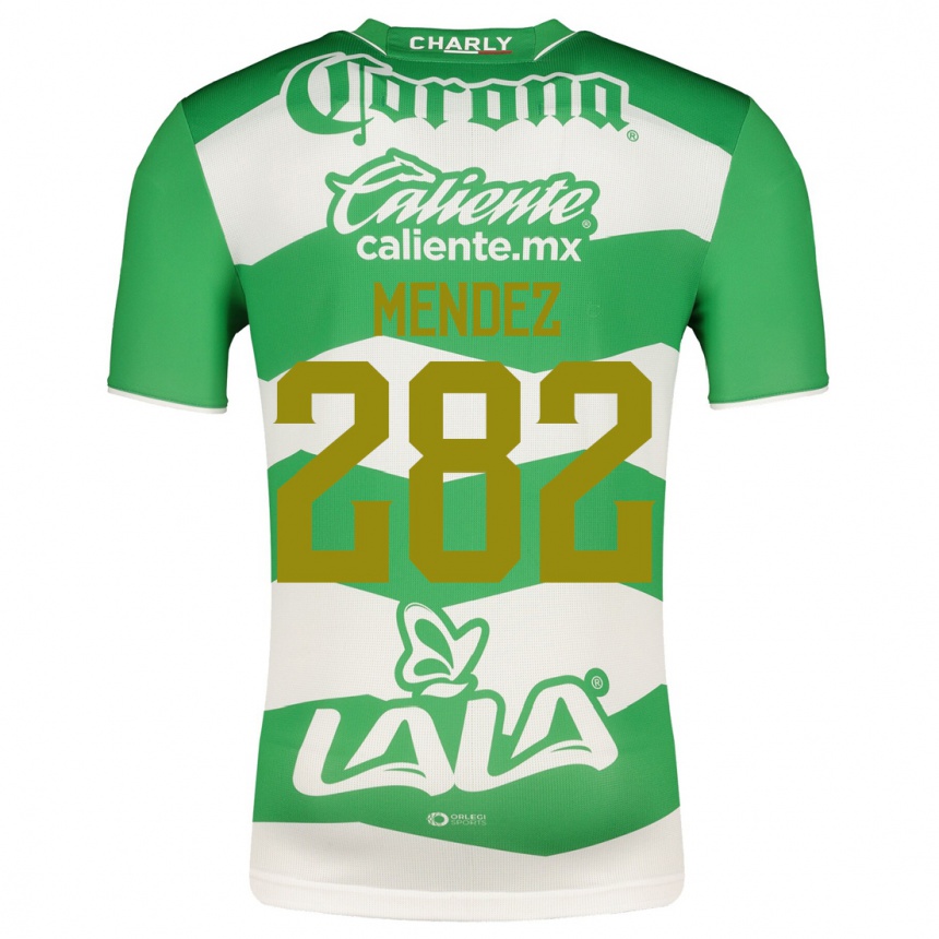 メンズフットボールホセ・メンデス#282緑ホームシャツ2023/24ジャージーユニフォーム