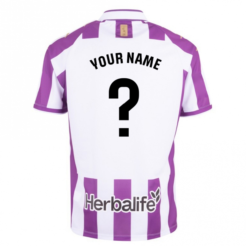 メンズフットボールあなたの名前#0紫ホームシャツ2023/24ジャージーユニフォーム