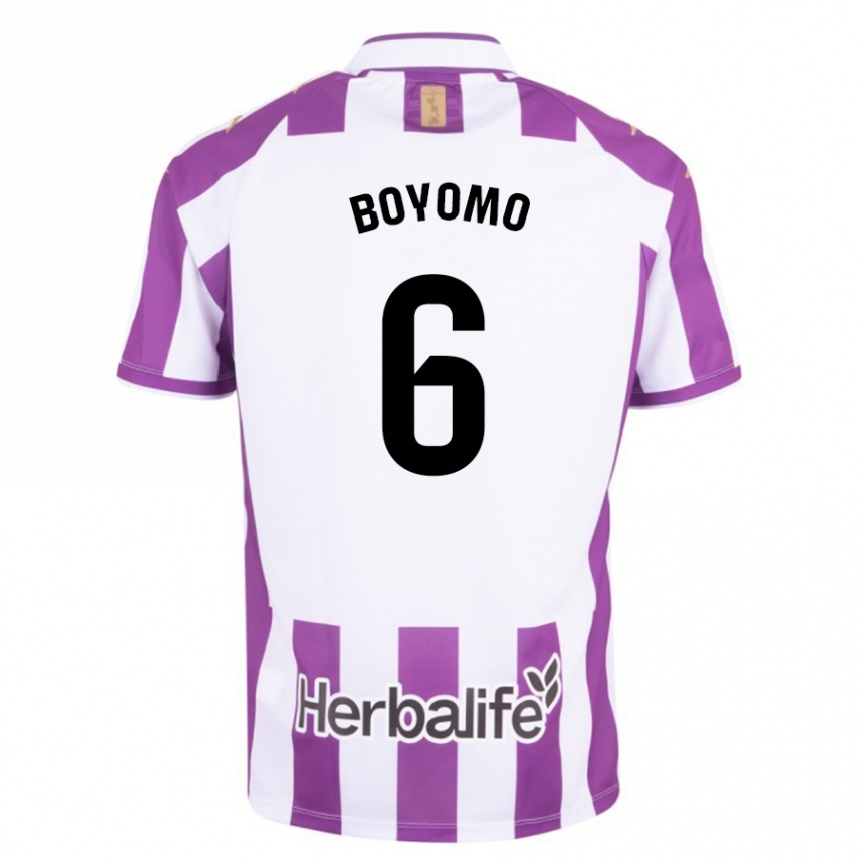 メンズフットボールエンツォ・ボヨモ#6紫ホームシャツ2023/24ジャージーユニフォーム