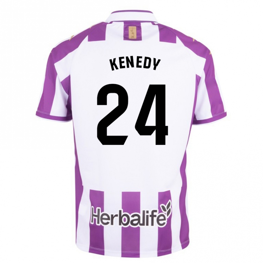 メンズフットボールケネディ#24紫ホームシャツ2023/24ジャージーユニフォーム